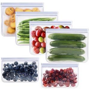 Food Grade Fridge Silicone Fresh Keeping PEVA Storage Bag